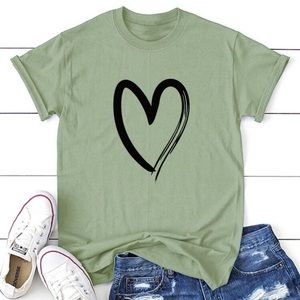 Heart Print Tee
